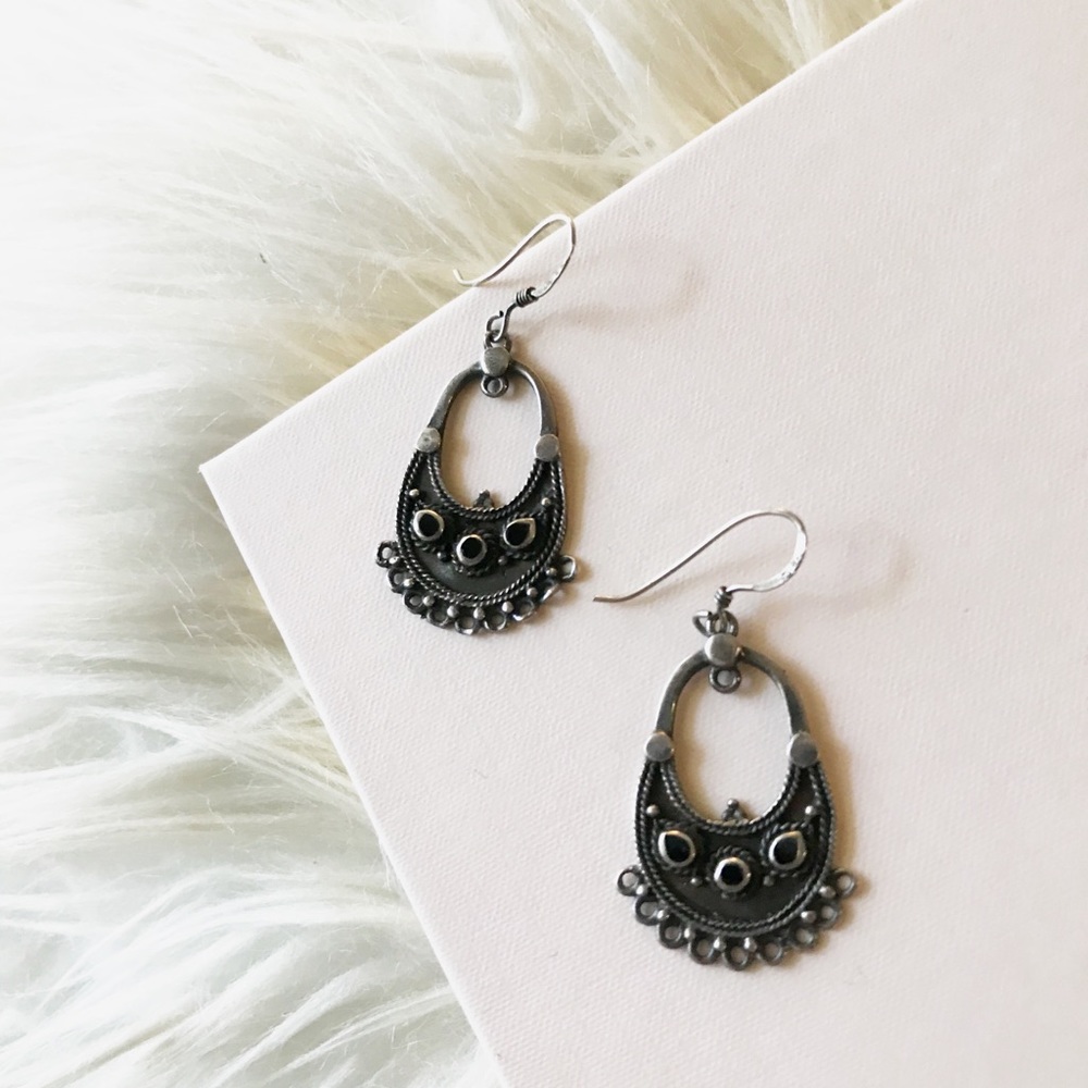 Silver earrings